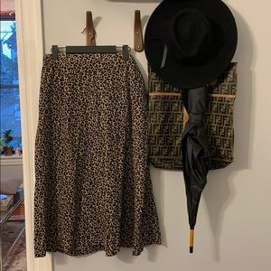 Old Navy Leopard Midi Skirt- NEW WITH TAGS